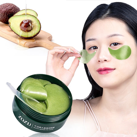 60 Pcs Avocado Collagen Mask Natural Moisturizing Gel Eye Patches Remove Dark Circles Anti Age Bag Eye Wrinkle Korea Skin Care