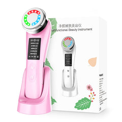 AmazeFan 7in1 Face Massager RF Microcurrent Mesotherapy Electroporation LED Skin Rejuvenation Remover Wrinkle Lifting Beauty