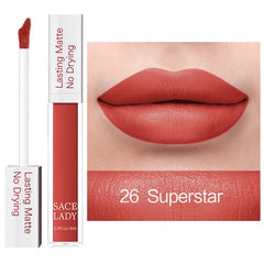 SACE LADY Long Lasting Lipstick Make Up Matte Liquid Lip Stick Non Drying Makeup Nude Red Pigment Waterproof 23 Colors Cosmetic