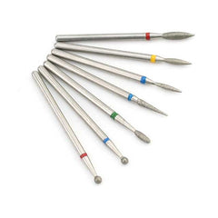 7pcs/Set Diamond Nail Drill Bit Rotery Electric Milling Cutters For Pedicure Manicure Files Cuticle Burr Nail Tools Accessories