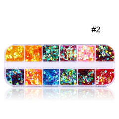 Butterfly Nail Sequins Glitter  Style Moon Flakes Paillette Iridescent  Maple Leaf  Decoration 3d Nail Art Sequins  Nail art