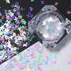 Butterfly Nail Sequins Glitter  Style Moon Flakes Paillette Iridescent  Maple Leaf  Decoration 3d Nail Art Sequins  Nail art