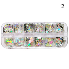 Butterfly Nail Sequins Glitter  Style Moon Flakes Paillette Iridescent  Maple Leaf  Decoration 3d Nail Art Sequins  Nail art