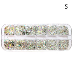 Butterfly Nail Sequins Glitter  Style Moon Flakes Paillette Iridescent  Maple Leaf  Decoration 3d Nail Art Sequins  Nail art