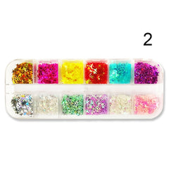 Butterfly Nail Sequins Glitter  Style Moon Flakes Paillette Iridescent  Maple Leaf  Decoration 3d Nail Art Sequins  Nail art