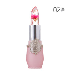 Creative Jelly Flower Lipstick Long-lasting Moisturizing Lipstick Makeup Temperature Color Change Lip Balm TSLM1