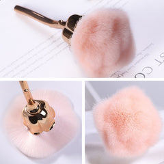 1pc Rose Nail Art Dust Brush For Manicure Rose Head Brush Blush Powder Brushes Fashion Gel Nail Accessories Nail Material Tools