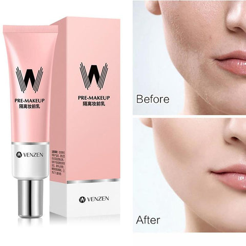 30ml VENZEN W Primer Make Up Shrink Pore Primer Base Smooth Face Brighten Makeup Skin Invisible Pores Concealer Korea