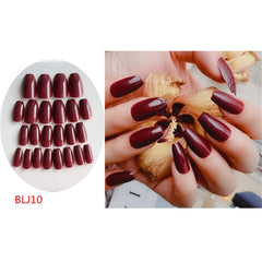 24Pcs/set Stiletto Shape Fake Nails Sky Blue Love Beach Love Summer Glitter Pointed Ladies Press On Designed Nail Tips Cloud