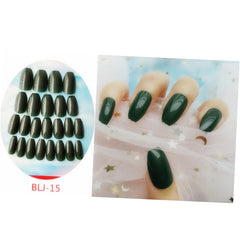 24Pcs/set Stiletto Shape Fake Nails Sky Blue Love Beach Love Summer Glitter Pointed Ladies Press On Designed Nail Tips Cloud