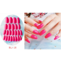 24Pcs/set Stiletto Shape Fake Nails Sky Blue Love Beach Love Summer Glitter Pointed Ladies Press On Designed Nail Tips Cloud