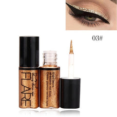 Drop shipping Portable 5 Colors Metallic Shiny Smoky Eyes Eyeshadow Waterproof Glitter Liquid Eyeliner Makeup Eyeshadow Wholesal