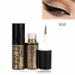 Drop shipping Portable 5 Colors Metallic Shiny Smoky Eyes Eyeshadow Waterproof Glitter Liquid Eyeliner Makeup Eyeshadow Wholesal