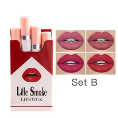 Fashion 4 Colors Velvet matte Cigarette Lipstick makeup Long Lasting lipstick set make up nude lipstick maquiagem batom TSLM1