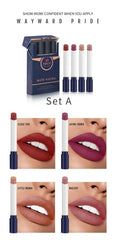 Fashion 4 Colors Velvet matte Cigarette Lipstick makeup Long Lasting lipstick set make up nude lipstick maquiagem batom TSLM1