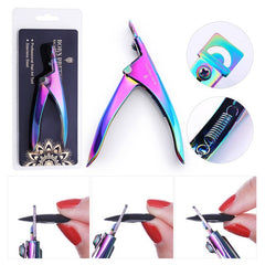 BORN PRETTY Nail Cuticle Nipper Stainless Steel Rainbow Tweezer Clipper Dead Skin Remover Scissor Plier  Pusher Tool