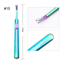 BORN PRETTY Nail Cuticle Nipper Stainless Steel Rainbow Tweezer Clipper Dead Skin Remover Scissor Plier  Pusher Tool