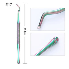 BORN PRETTY Nail Cuticle Nipper Stainless Steel Rainbow Tweezer Clipper Dead Skin Remover Scissor Plier  Pusher Tool