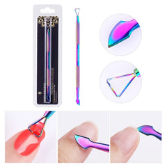 BORN PRETTY Nail Cuticle Nipper Stainless Steel Rainbow Tweezer Clipper Dead Skin Remover Scissor Plier  Pusher Tool