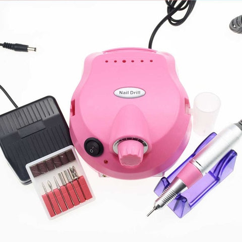 Nail Drill Machine 35000RPM Pro Manicure Machine Apparatus For Manicure Pedicure Kit Electric Nail File With Cutter Nail Tool