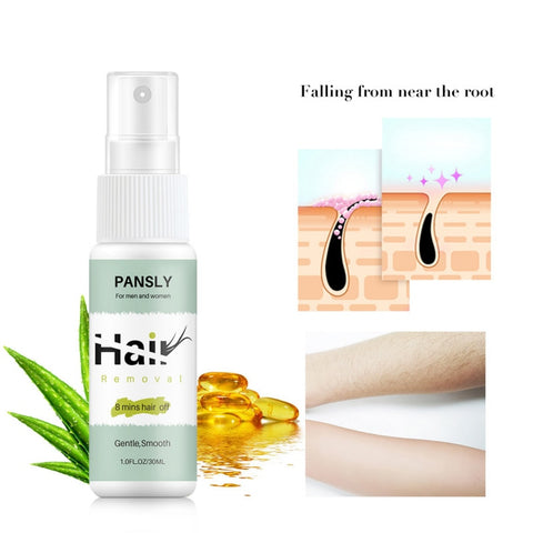 Semi-permanent Painless Hair Removal For Legs Arms Chest Private Part Hair Growth Inhibitor Natural Quick Removal Spray TSLM2