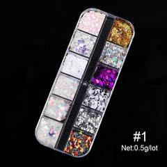 Butterfly Nail Sequins Glitter  Style Moon Flakes Paillette Iridescent  Maple Leaf  Decoration 3d Nail Art Sequins  Nail art