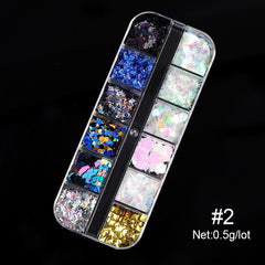 Butterfly Nail Sequins Glitter  Style Moon Flakes Paillette Iridescent  Maple Leaf  Decoration 3d Nail Art Sequins  Nail art