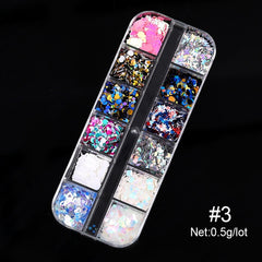 Butterfly Nail Sequins Glitter  Style Moon Flakes Paillette Iridescent  Maple Leaf  Decoration 3d Nail Art Sequins  Nail art