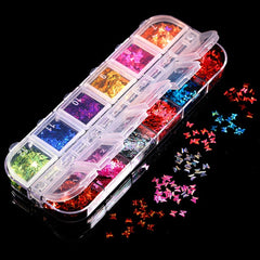 Butterfly Nail Sequins Glitter  Style Moon Flakes Paillette Iridescent  Maple Leaf  Decoration 3d Nail Art Sequins  Nail art